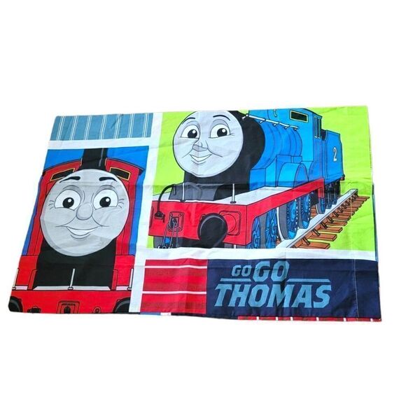 Thomas the Train Pillowcase Double Sided Go Go Thomas Right On Time 2015 - Picture 1 of 2